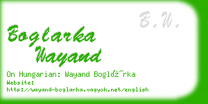 boglarka wayand business card